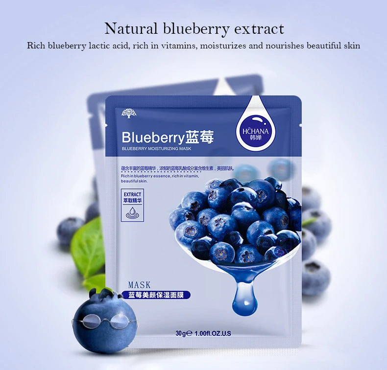 Fresh Fruits Facial Masks - 30 pieces Multipack